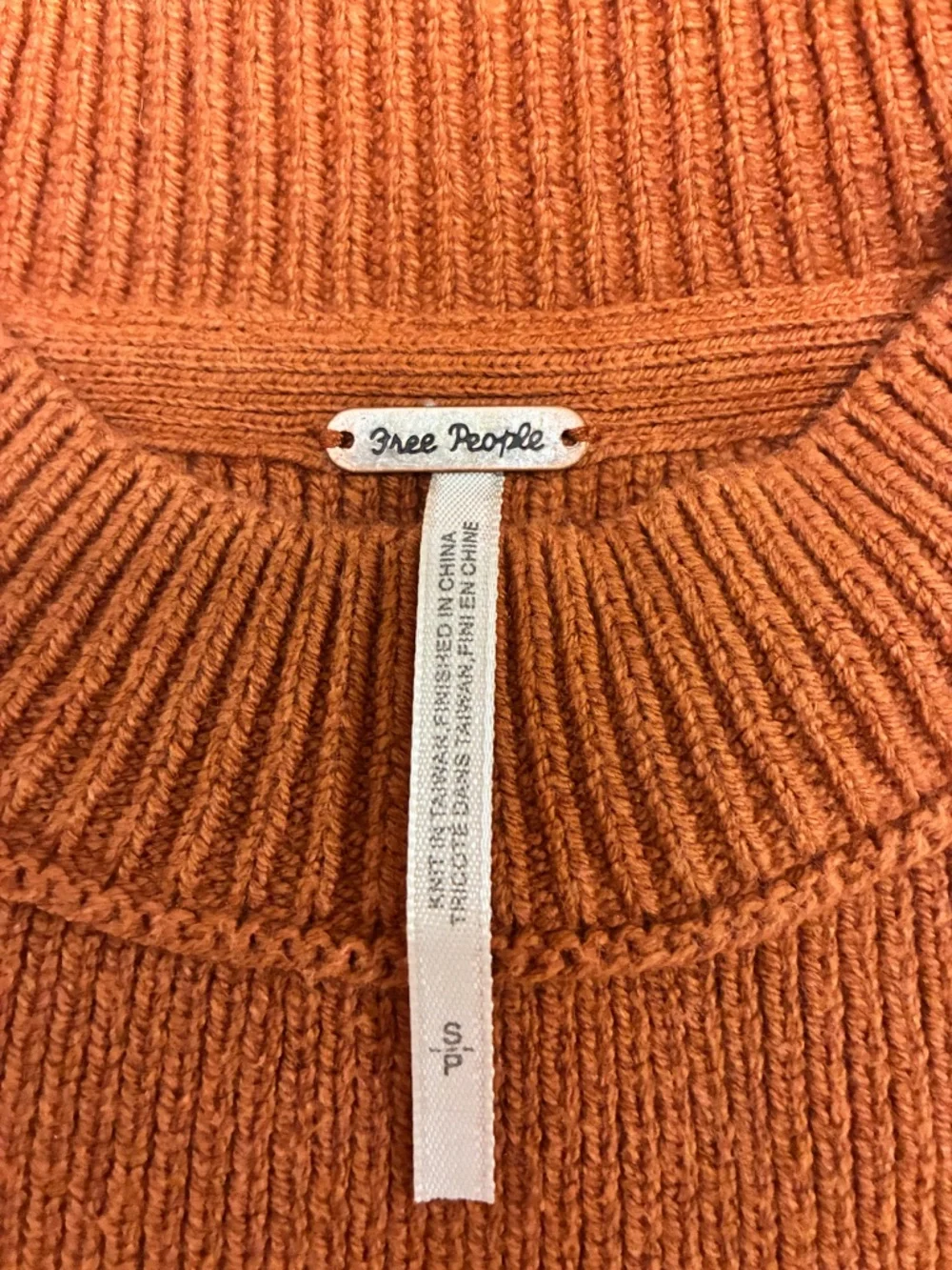 Free People Easy Street Tunic Sweater Cinnamon Rust Oversized S/P